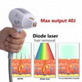 home use diode laser hair removal machine with 2 handles