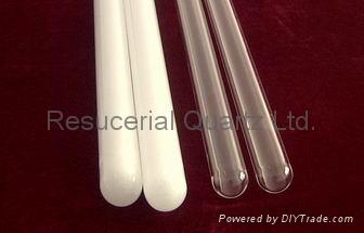 Quartz Glass Tube with One End Domed for Water Filter