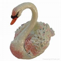 Sell swan metal jewelry boxes