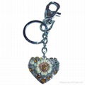 Sell heart shaped metal keychain