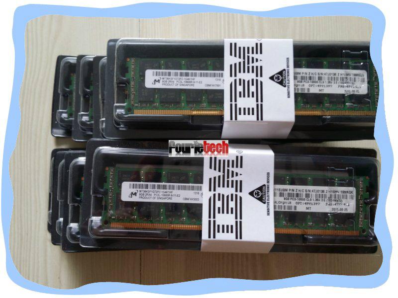 49Y1397 49Y1415 8GB (1x8GB, 2Rx4, 1.35V) PC3-10600 CL9 ECC DDR3 1333MHz LP RDIMM 4