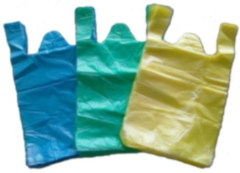 HDPE Plain Plastic T-Shirt Retail grocery bag 2