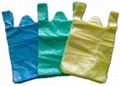 HDPE Plain Plastic T-Shirt Retail grocery bag 2