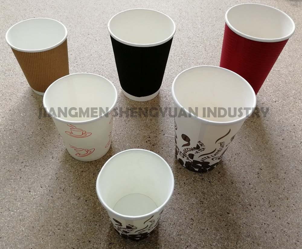 8oz 12oz Disposable Single Wall/Double Wall/Ripple Paper Coffee Tea Cups