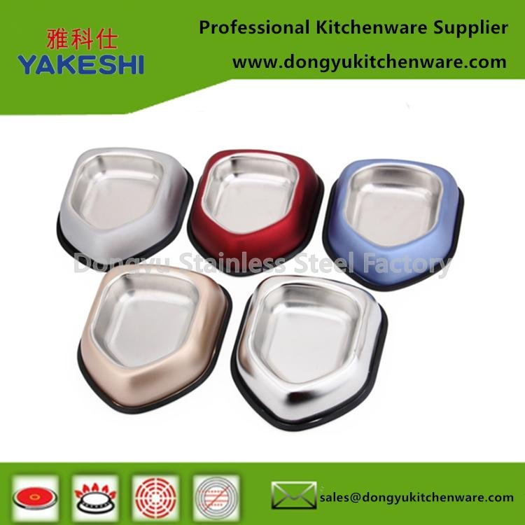 customized colour coated metal stainless pet feeder dog water bowl 4