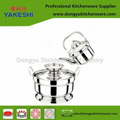 Chaozhou mirror polished stainless steel cooking kettles