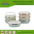 multi-layers airtight leakproof insulated thermal square stainless steel food container