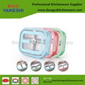 multi-layers airtight leakproof insulated thermal square stainless steel food container