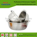 new style stainless steel colander with silicone handles