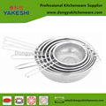 new style stainless steel colander with silicone handles