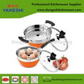 best selling OEM 10pcs stainless steel cookware set and cooking pot set