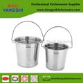 color sprayed stainless steel ice bucket with handle