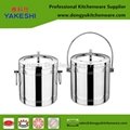 color sprayed stainless steel ice bucket with handle