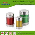 3 pcs stainless steel canisters tea coffee candy condiment