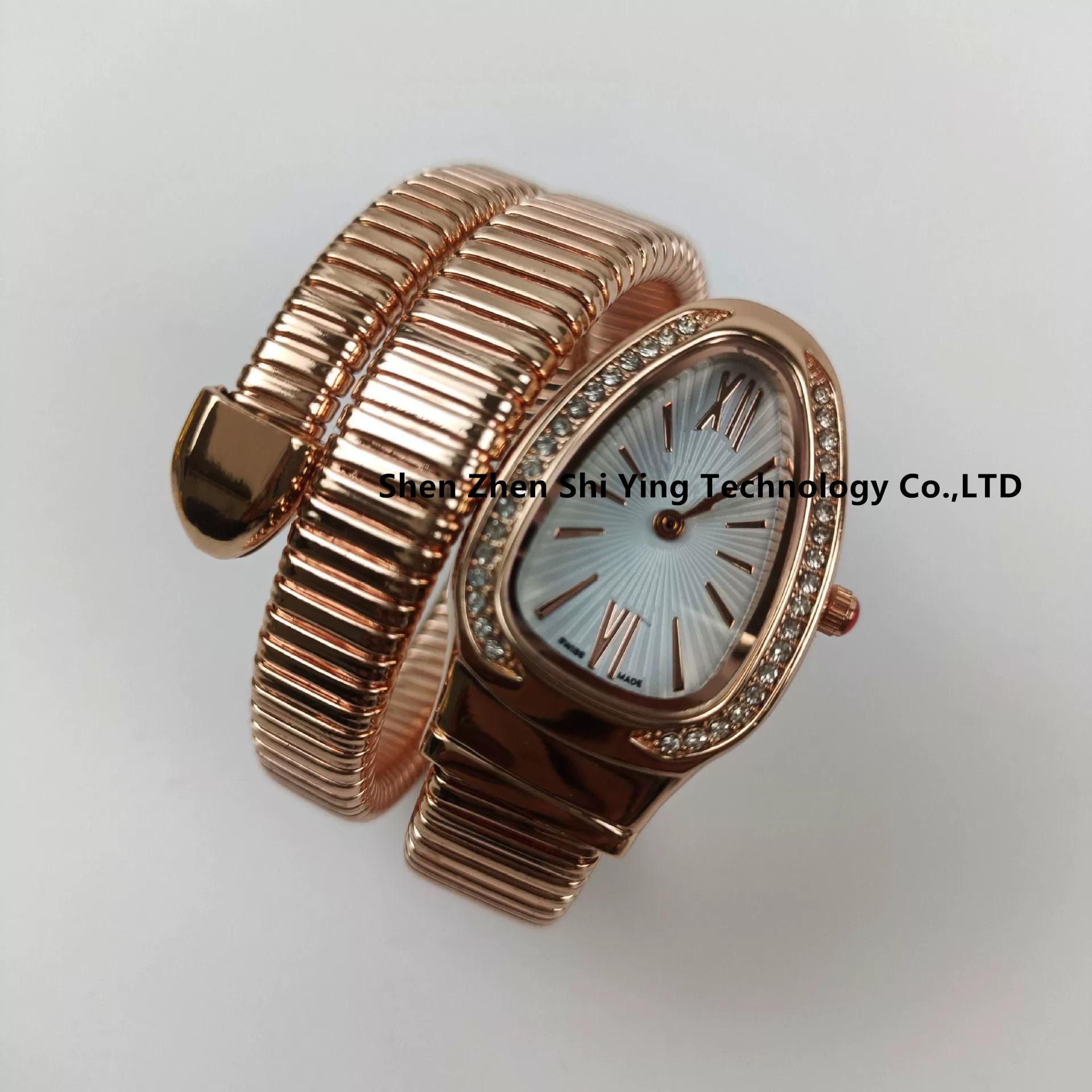 fashion snake bangle watch for women