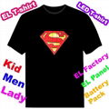 Led T-shirt EL T-qualiser T-shirt Light t-shirt EF228 1