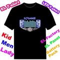 EL Sound Activated T-shirt Luminous T-shirt Led T-shirt EF244