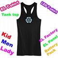 EL Flashing Iron Man Tank Top Flash Clothes Entertainment T-shirt EF236