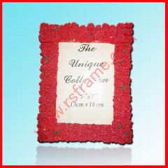 Supply rose of model red resin photo frame  			