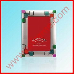 Silver plated metal oil  iron photo frame supply				