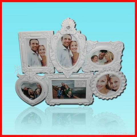 Sell fashion wedding wooden&resin white photo frames collage  2