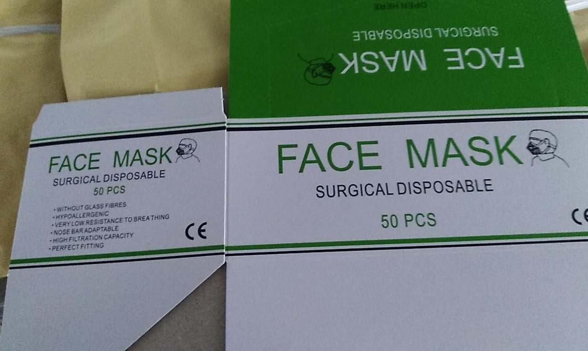 FACE MASK SURGICAL DISPOSABLE Green