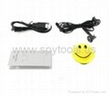 Smile Face Pin Mini Digital Video Recorder Spy Camera+MP3 with TV Out 2