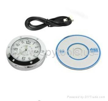 Table Clock Style Spy Pinhole Camera Digital Video Recorder with Web Camera 3