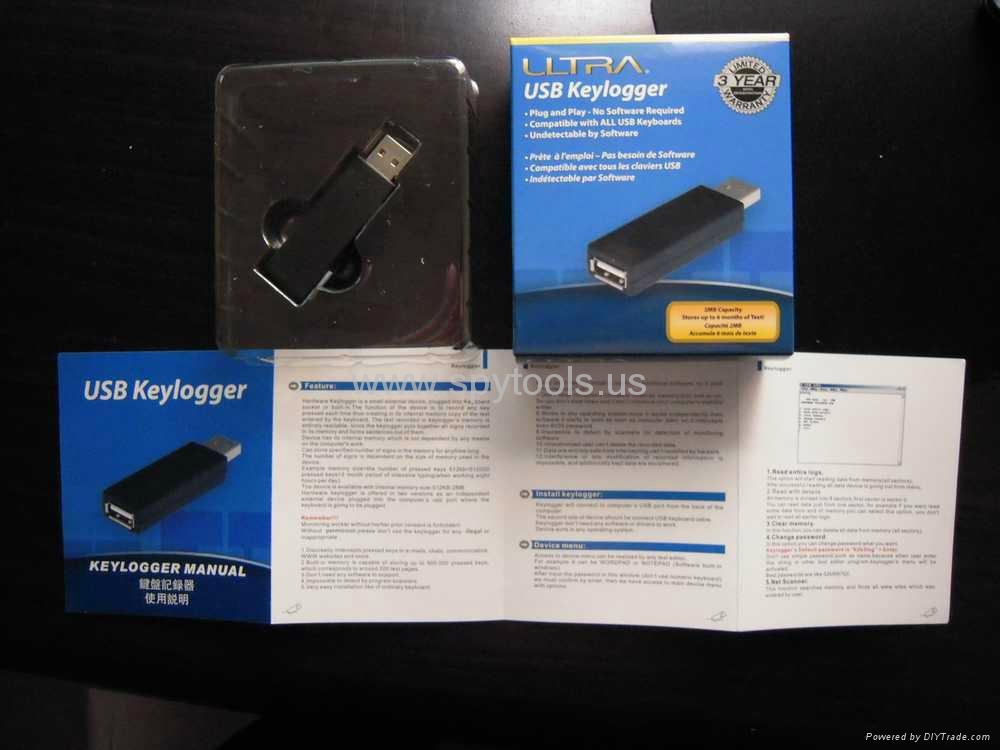 ULTRA USB Keylogger Undetectable Spy Hardware USB Keylogger for