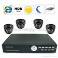 Complete Surveillance System with 4-Channel Embedded Linux DVR + 4 Cameras