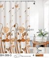 Flower printing Wholesale PEVA Shower Curtains For Bathroom