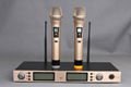 M9100 UHF Dual Channel IR Wireless Microphone  Golden Color Panel 1