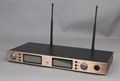 M9100 UHF Dual Channel IR Wireless Microphone  Golden Color Panel 2