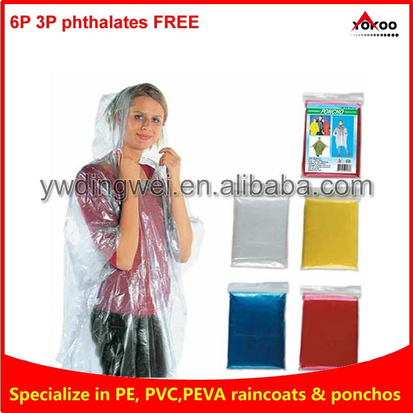 Disposable PE Emergency Rain Ponchos for festival 4