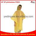 110g Yellow PEVA rain poncho for