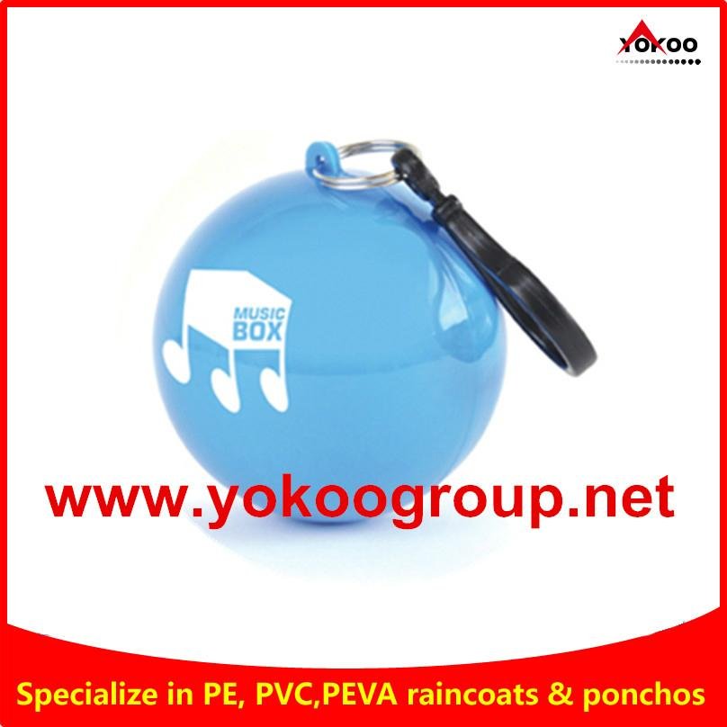Keychain Ball Poncho with custom logo printing for promotion 8