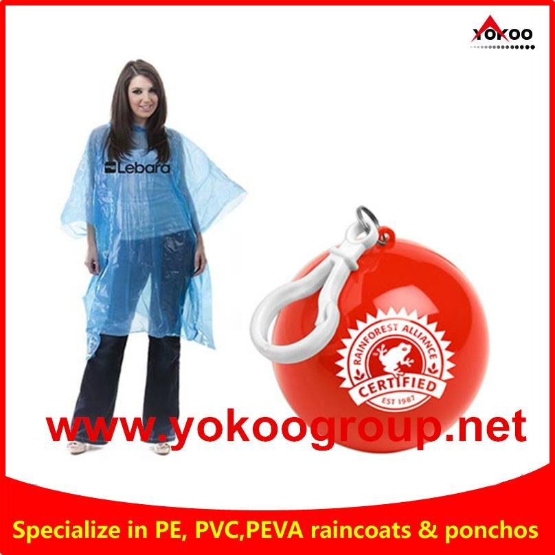 Keychain Ball Poncho with custom logo printing for promotion 7