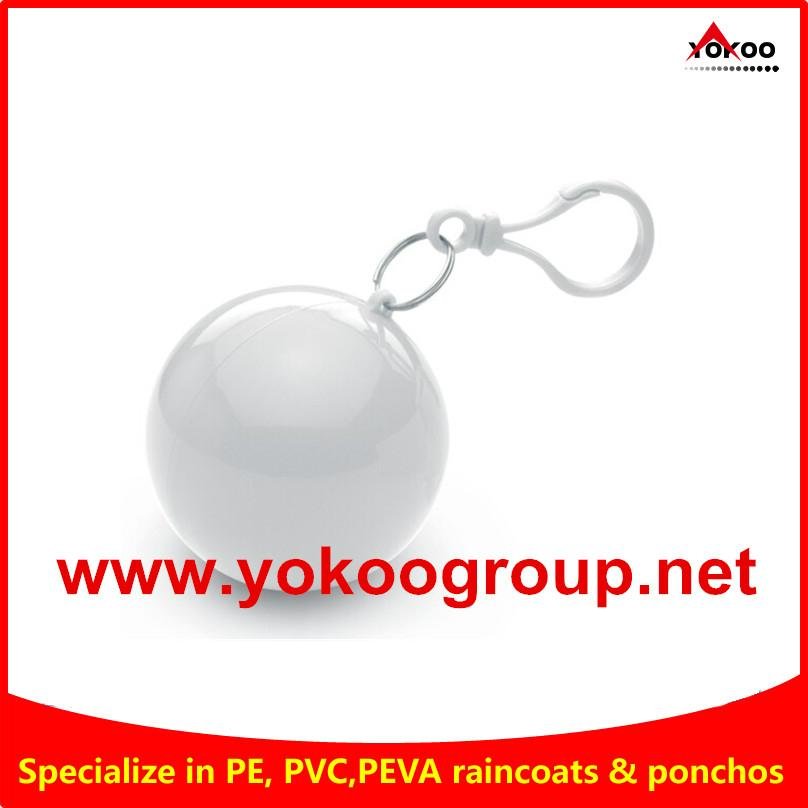 Keychain Ball Poncho with custom logo printing for promotion 5