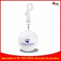Keychain Ball Poncho with custom logo printing for promotion 4