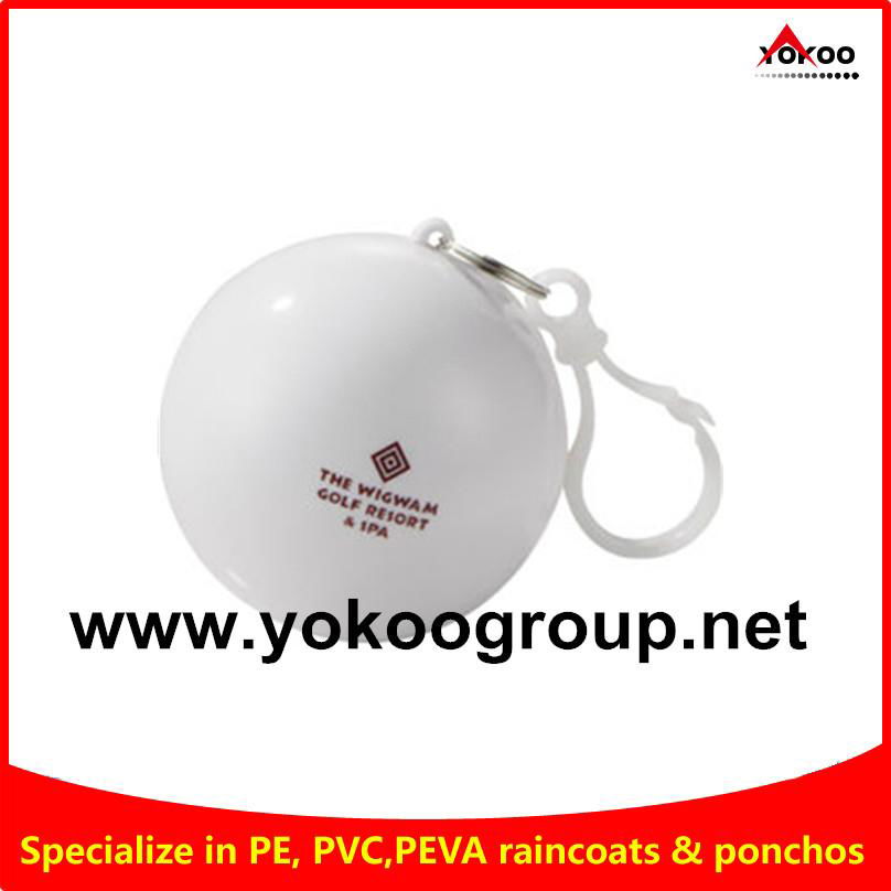 Keychain Ball Poncho with custom logo printing for promotion 3