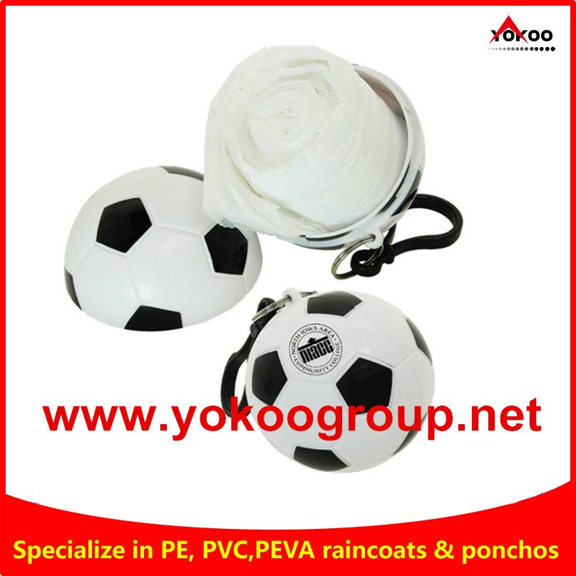 Keychain Ball Poncho with custom logo printing for promotion