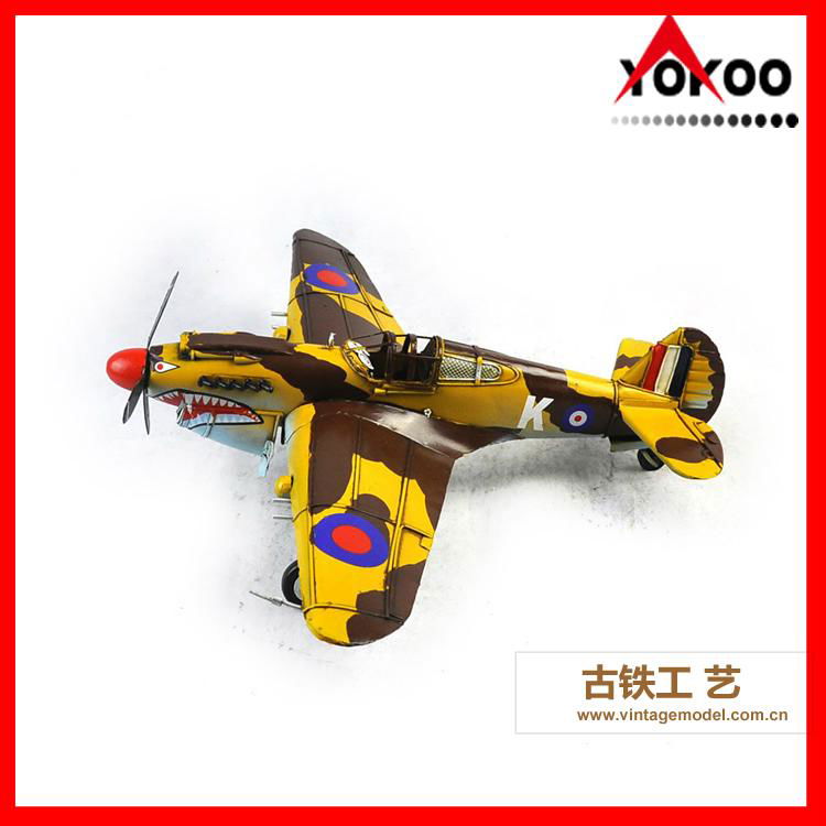 Handmade Metal Airplane Model for home decoration