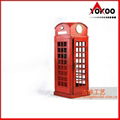 Handmade antique metal decoration (1920 RED LONDON TELEPHONE BOOTH) 4