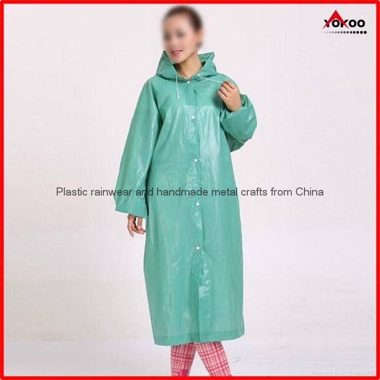 Cheap PEVA long disposable raincoat with sleeves for promotion 2