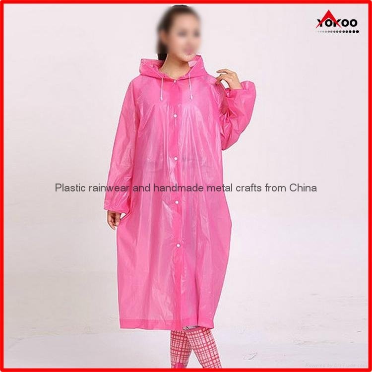 Cheap PEVA long disposable raincoat with sleeves for promotion 10