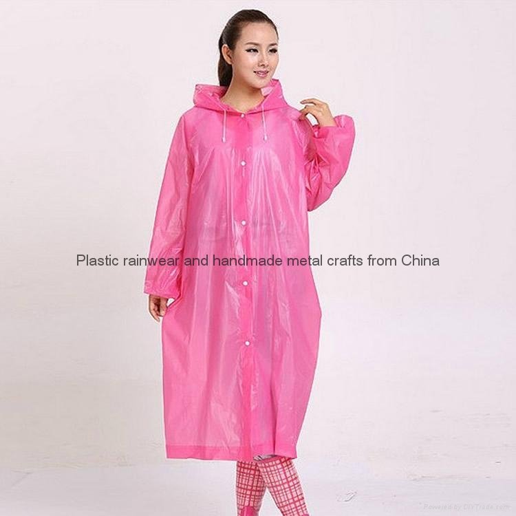 Promotional emergency PEVA long raincoat with sleeves for outdoor events 5