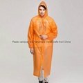 Promotional emergency PEVA long raincoat with sleeves for outdoor events 7