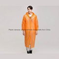 Promotional emergency PEVA long raincoat with sleeves for outdoor events 8