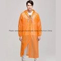 Promotional emergency PEVA long raincoat with sleeves for outdoor events 12