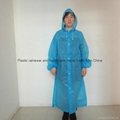 Promotional emergency PEVA long raincoat with sleeves for outdoor events 13